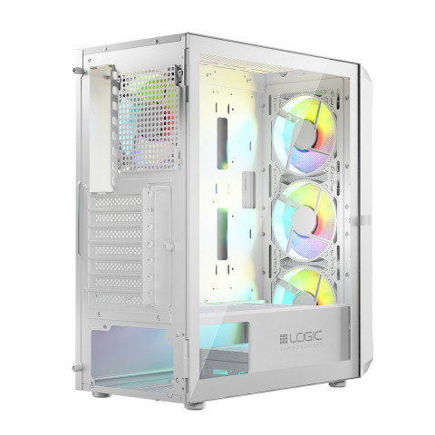 LOGIC OBUDOWA PORTOS ARGB MIDI USB 3.0 WHITE - Galeria zdjęcie 6