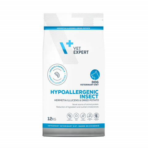 VET EXPERT Veterinary Diet Hypoallergenic Insect Dog - sucha karma dla psa - 12kg - Galeria zdjęcie 2