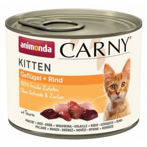 ANIMONDA Carny Kitten smak: drób,wołowina 200g - Galeria zdjęcie 1