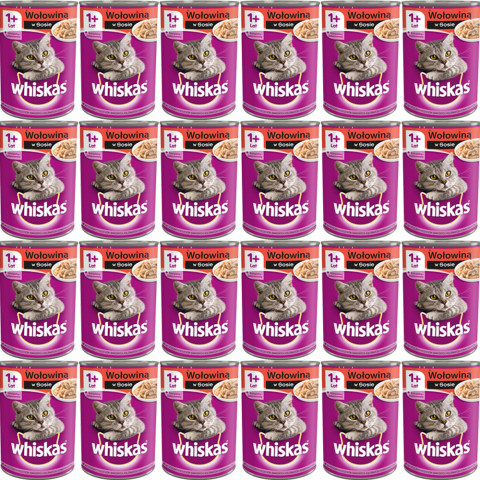 WHISKAS Adult Wołowina w sosie - mokra karma dla kota - 24x400g - Galeria zdjęcie 1