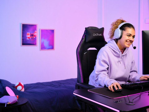 Słuchawki gamingowe Trust GXT 491P FAYZO WIRELESS Purple (25305) - Galeria zdjęcie 8