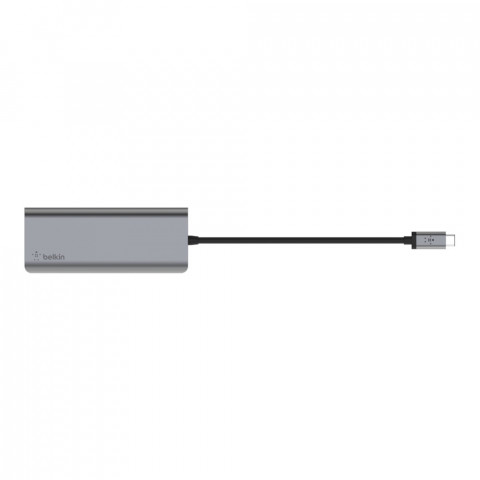 Hub Belkin Connect USB-C 6-in-1 Multiport Adapter 1x4k HDMI/2xUSB-A/1xUSB-C PD3.0/1xRJ45 Gigabit/1xCard reader Grey - Galeria zdjęcie 5