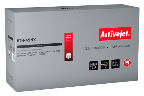 Activejet ATH-49NX Toner do drukarek HP, Canon, Zamiennik HP 49X Q5949X, Canon CRG-708H; Supreme; 6000 stron; czarny. - Galeria zdjęcie 1