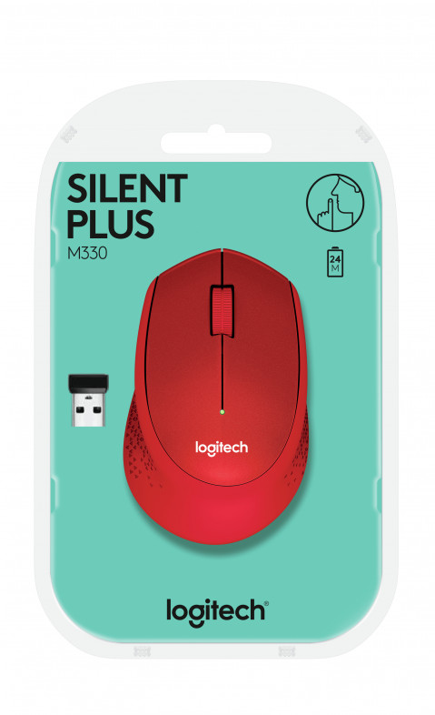 Mysz Logitech M330 Silent Plus Red - Galeria zdjęcie 6