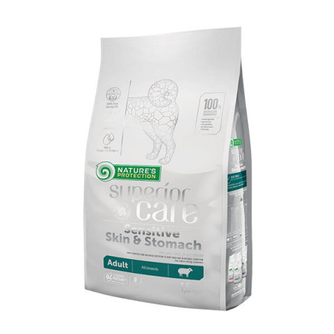 NATURE'S PROTECTION Superior Care Skin&Stomach Adult Jagnięcina - sucha karma dla psa - 1,5kg - Galeria zdjęcie 1