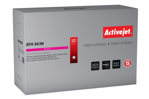 Activejet ATH-363N Toner do drukarki HP, Zamiennik HP 508A HP508A CF363A; Supreme; 5000 stron; purpurowy. - Galeria zdjęcie 1