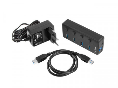 NATEC HUB USB 3.0 MANTIS 2 4-PORTY Z WŁ.+ZASILACZ - Galeria zdjęcie 5