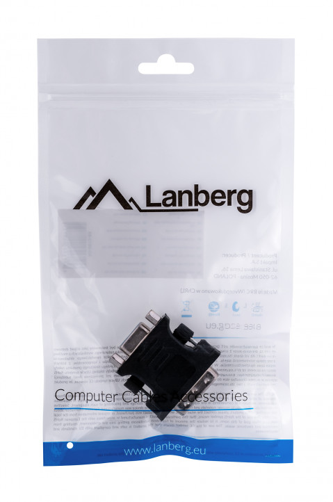 Lanberg adapter DVI-I(M)(24+5) Dual Link->VGA(15F) - Galeria zdjęcie 4
