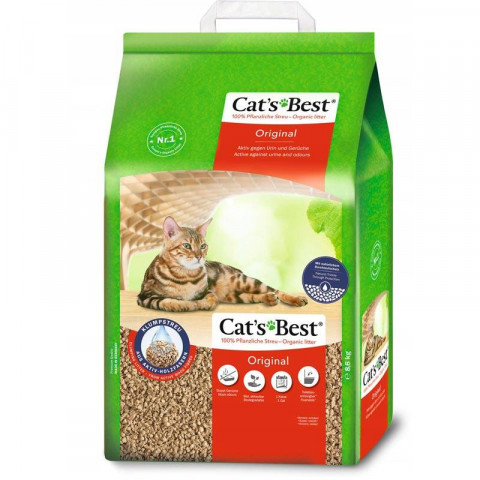 JRS Cat's Best Original - drewniany żwirek zbrylający dla kota - 40l (8x5l) - Galeria zdjęcie 2