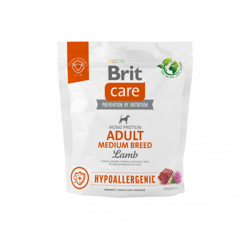 BRIT Care Hypoallergenic Adult Medium Breed Lamb - sucha karma dla psa - 1 kg - Galeria zdjęcie 1