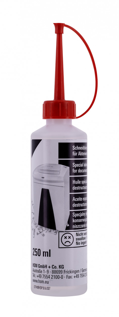 HSM Płyn czyszcząco-konserwujący do niszczarek 250ml - Galeria zdjęcie 1