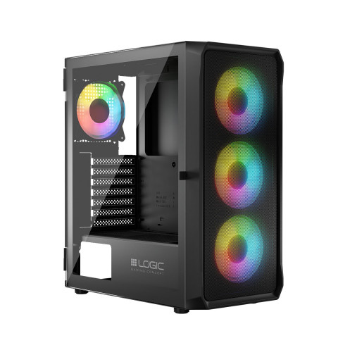 LOGIC OBUDOWA LOGIC PORTOS ARGB MIDI USB 3.0 BLACK - Galeria zdjęcie 2