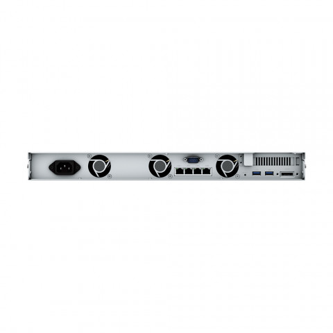 NAS Synology RS822+; 1U RACK; 4x (3.5" SATA HDD/2.5" SATA SSD); AMD Ryzen V1500B; 2 GB DDR4 ECC SODIMM (max. 32GB), 4x 1GbE RJ-45 - Galeria zdjęcie 4
