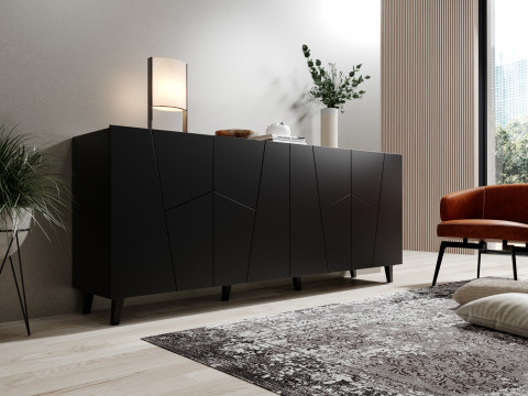 Komoda ETNA 200x42x82 czarny mat - Galeria zdjęcie 5