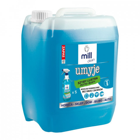 MILL CLEAN UMYJE Płyn do mycia szyb, luster, glazury 5L - Galeria zdjęcie 1