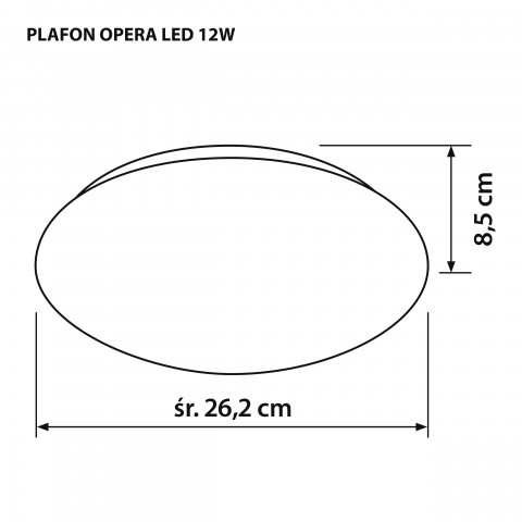 Nowoczesny plafon sufitowy LED Activejet OPERA 12W - Galeria zdjęcie 3