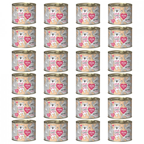 LOVE IS WHERE A CAT IS Kurczak - mokra karma dla kota - 24x200g - Galeria zdjęcie 1