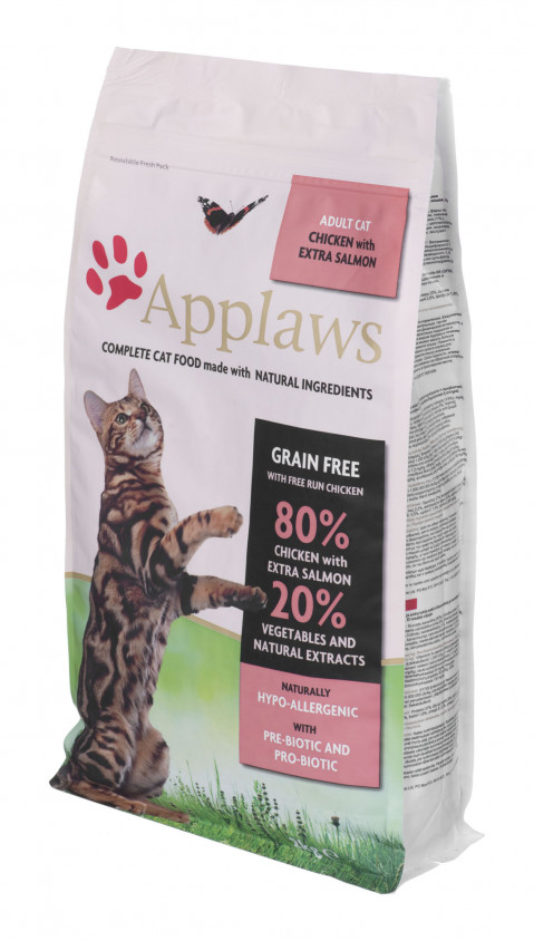 APPLAWS CAT Kurczak i Łosoś - karma dla kotów z wysoką zawartością mięsa - 2kg - Galeria zdjęcie 3