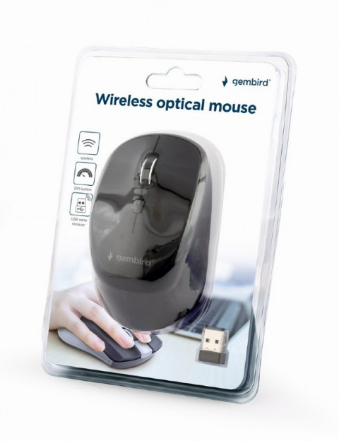 GEMBIRD MYSZ MUSW-4B-05 OPTYCZNA 1600 DPI CZARNA - Galeria zdjęcie 8