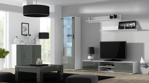 Witryna SOHO S1 biały/ szary połysk - Galeria zdjęcie 5