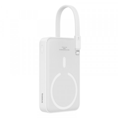 Powerbank Baseus Magnetic Mini Air Wireless 10000mAh 20W+kabel lightning (biały) - Galeria zdjęcie 6