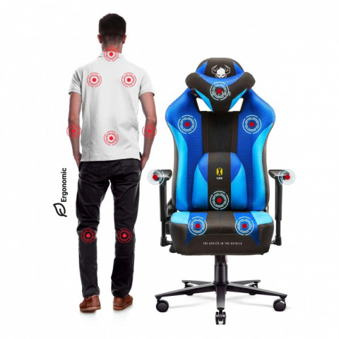 Fotel gamingowy DIABLO X-PLAYER 2.0 Frost Black normal fotel - Galeria zdjęcie 8