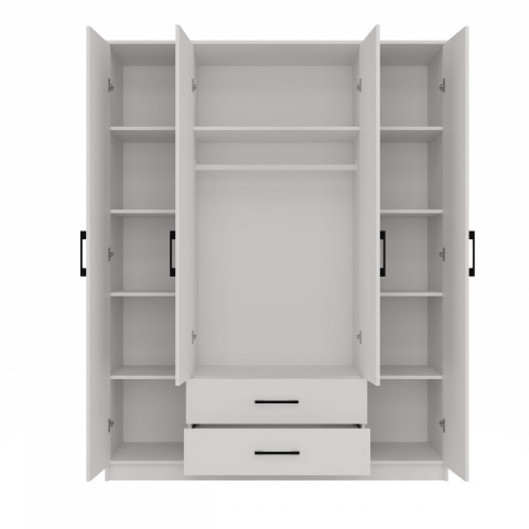 SZAFA ROMANA 160X205 BIAŁA Z LUSTREM - Galeria zdjęcie 3