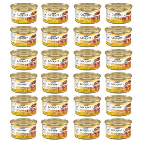 GOURMET GOLD Kurczak i wątróbka w sosie 24x85g - Galeria zdjęcie 1