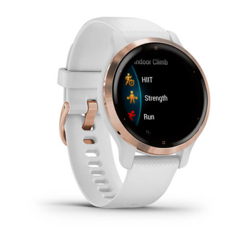 Zegarek Garmin Venu 2S (40 mm) Rose Gold Stainless Steel Bezel / White Case / Silicone Band - Galeria zdjęcie 3