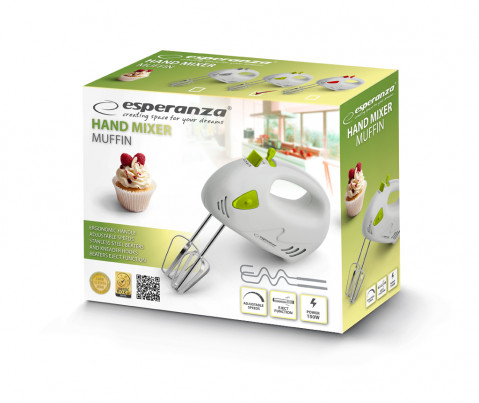 Esperanza mikser ręczny zielony 150w muffin ekm007g ekm007g - Galeria zdjęcie 3
