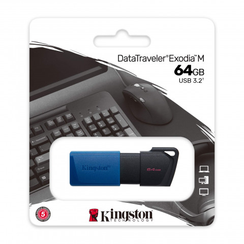 KINGSTON Exiodia 64GB USB3.2 blue - Galeria zdjęcie 3