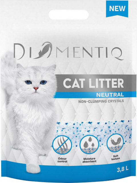 DIAMENTIQ Żwirek Neutralny, Silikonowy, Niezbrylający się dla kota - 8x3,8 l - Galeria zdjęcie 8