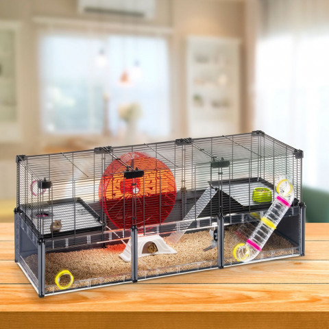 FERPLAST Multipla hamster large - klatka dla gryzoni - 107,5 x 37,5 x 42 cm - Galeria zdjęcie 5