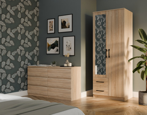 SZAFA ROMANA 80X205 SONOMA Z LUSTREM - Galeria zdjęcie 4