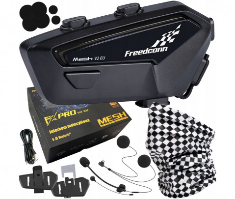 Interkom motocyklowy FreenConn FX Pro V2 EU MESH - Galeria zdjęcie 2