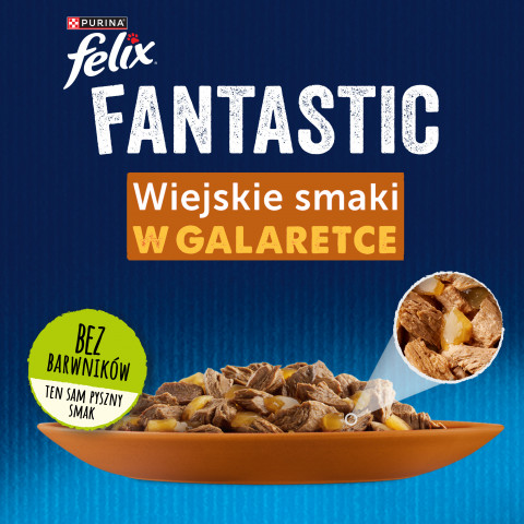 FELIX Fantastic królik, Jagnięcina - mokra karma dla kota - 4x85g - Galeria zdjęcie 5