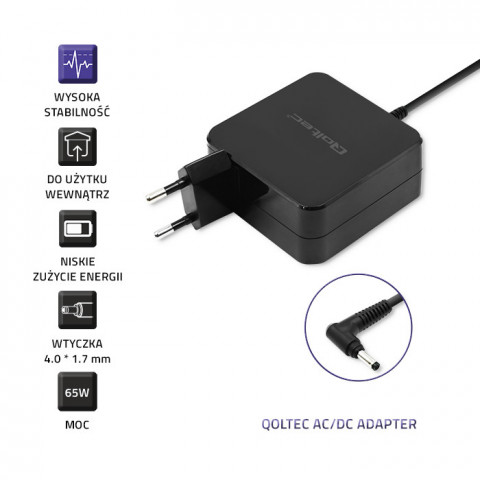 QOLTEC ZASILACZ DO HUAWEI 65W 19V 4,0*1,7 BIAŁY - Galeria zdjęcie 5