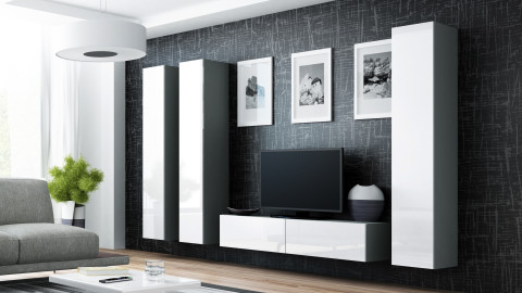 Zestaw meblowy VIGO 14 szary/biały połysk - Galeria zdjęcie 1