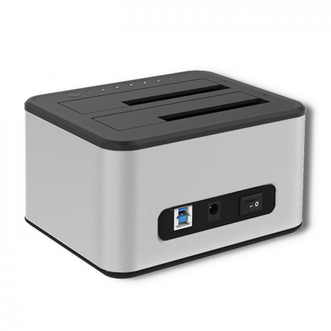 QOLTEC STACJA DOKUJĄCA DYSKÓW 2XHDD/SSD | USB 3.0 - Galeria zdjęcie 7