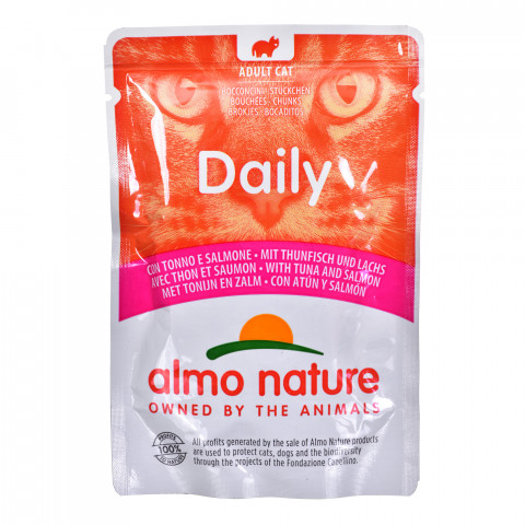 ALMO NATURE Daily Menu Tuńczyk z łososiem - mokra karma dla kota - saszetka 70 g - Galeria zdjęcie 1