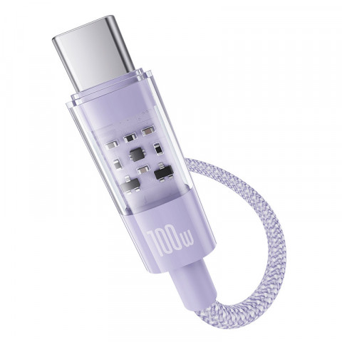 Kabel Baseus Gem USB-USB C 100W 2m (fioletowy) - Galeria zdjęcie 2