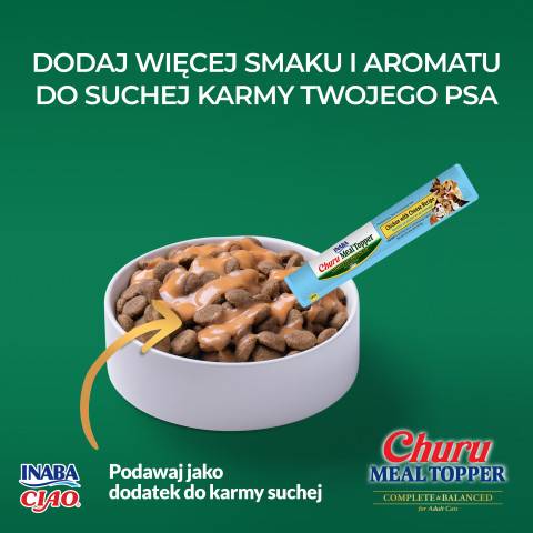 INABA Churu Meal Topper Kurczak z serem - przysmak dla psa - 4x14g - Galeria zdjęcie 2
