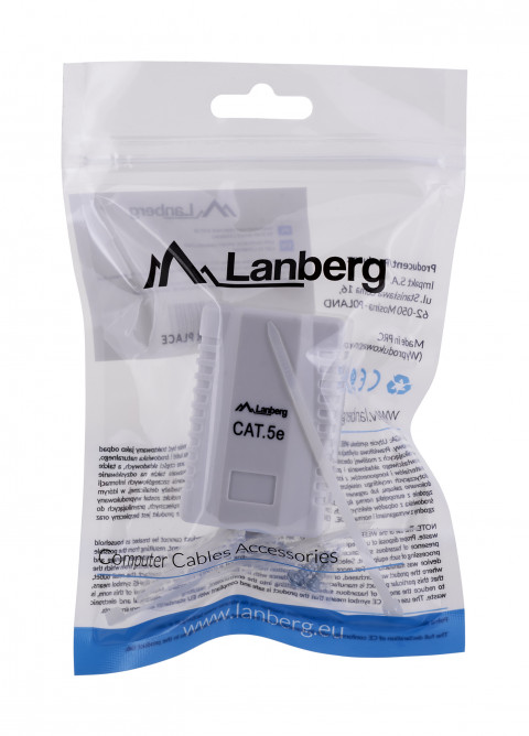 Lanberg gniazdo natynkowe kat. 5e 1x rj45 biale ou5-0001-w - Galeria zdjęcie 2