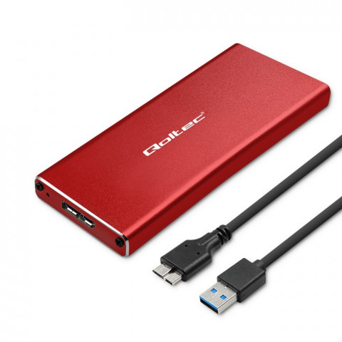 QOLTEC OBUDOWA NA DYSK M.2 SSD | SATA | NGFF | USB - Galeria zdjęcie 1