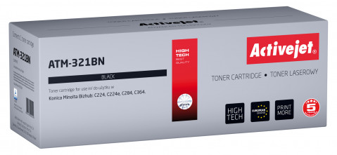 Activejet ATM-321BN Toner do drukarki Minolta, Zamiennik Konica Minolta TN321K; Supreme; 27000 stron; czarny. - Galeria zdjęcie 1