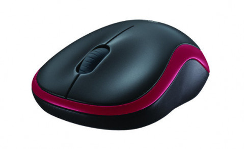 Mysz Logitech M185 bezprzewodowa, czerwona - Galeria zdjęcie 3