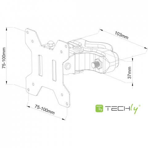 TECHLY UCHWYT NA SŁUP TV LED/LCD 13-30 CALI 10KG O - Galeria zdjęcie 3