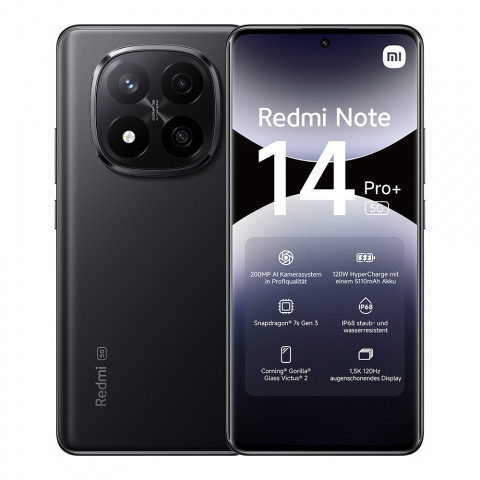 Smartfon Xiaomi Redmi Note 14 Pro+ 5G 8/256GB Midnight Black - Galeria zdjęcie 1