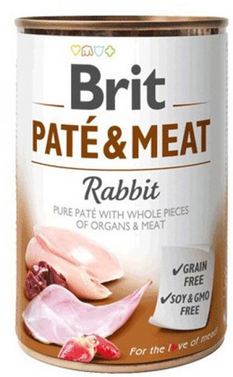 BRIT PATÉ & MEAT z królikiem - mokra karma dla psa - 5x400g + 400g GRATIS! - Galeria zdjęcie 3
