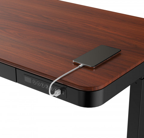 Zestaw Biurko TUCKANO czarny/orzech + Fotel ergonomiczny GEMBIRD czarny - Galeria zdjęcie 8